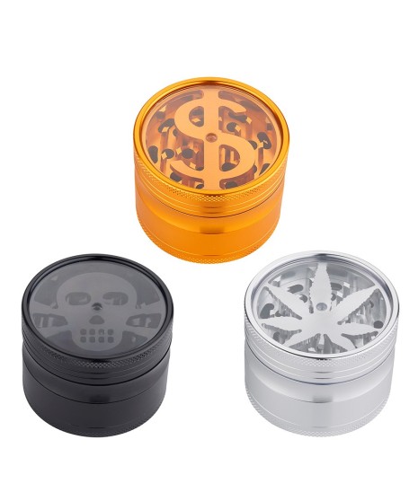 Grinder Polinizador Metal Dolar Leaf & Skull 63 mm