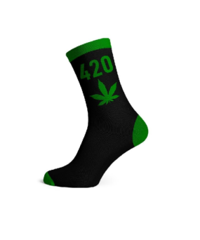 Calcetines Cannabicos 420 Verde Hombre