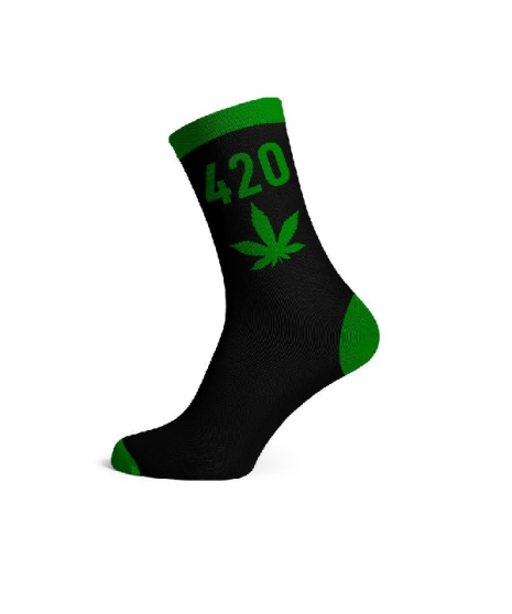 Calcetines Cannabicos 420 Verde Hombre