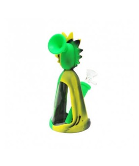 Glass Bong - R Black, Yellow and Green - 19cm