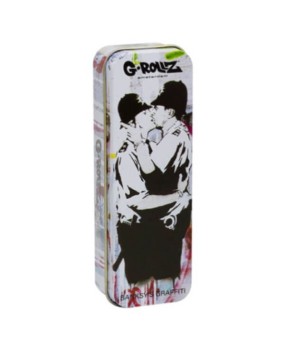 Cajita Metal Banksy 11.5x6.5x2.3cm Kiss