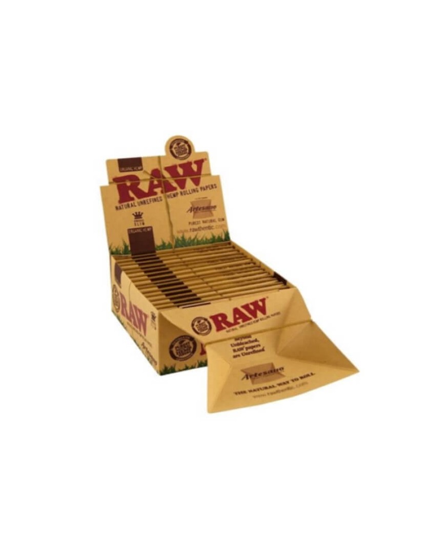 Papel Raw Organic King Size Slim Artesano & Tips