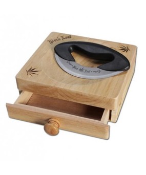 Tabla de Corte con Cuchilla & Cajon Black Leaf