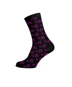 Calcetines Cannabicos Mujer Negro 420 Alarma