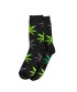 Calcetines Cannabicos Hombre Negro & Verde Leaf