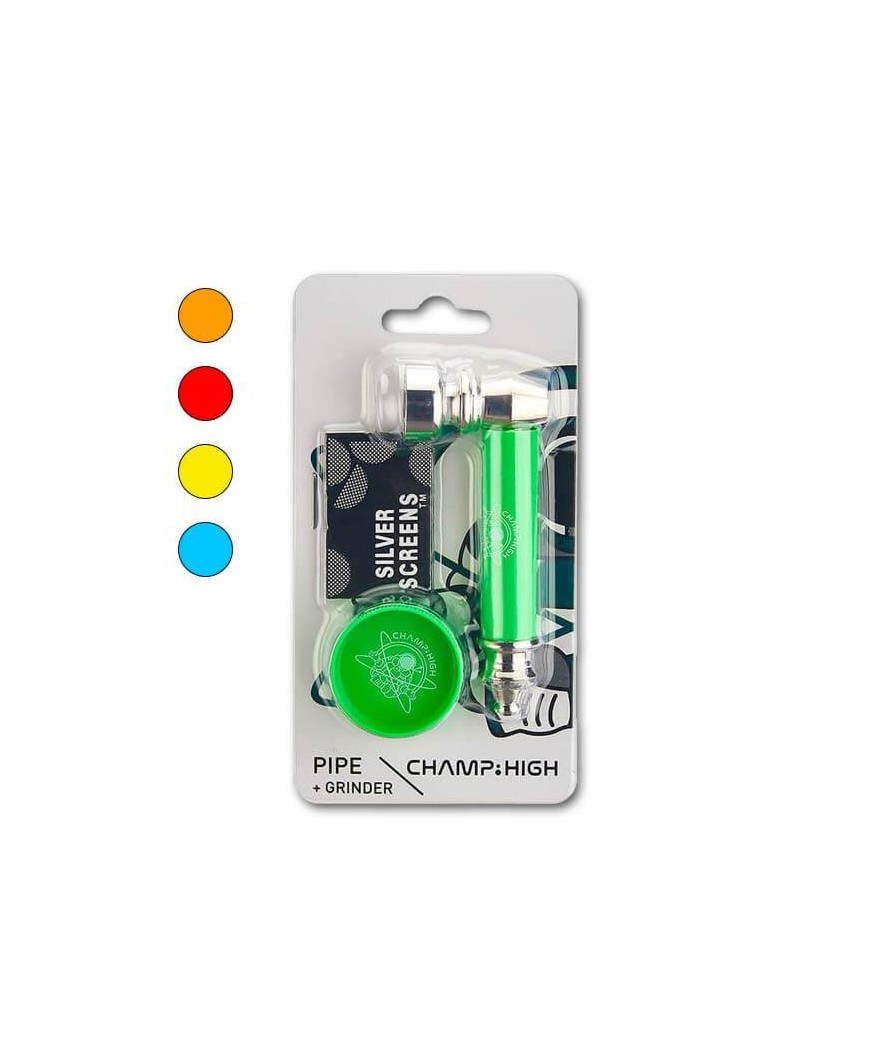 Pipa Metal Set Rejillas & Grinder 80 mm Mix Color