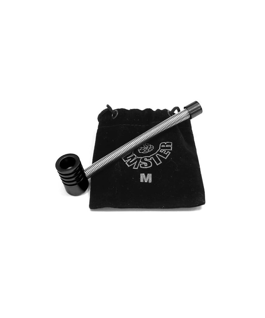 Pipa Metal Muelle Twister M 10 cm Black