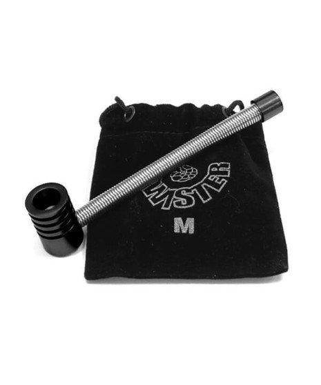 Pipa Metal Muelle Twister M 10 cm Black