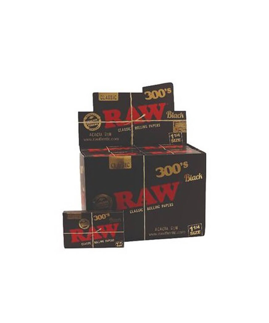 Papel Raw Black 1.1/4 Black 300