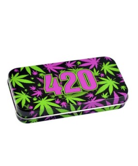 Caja Metal 420 Retro Leaves