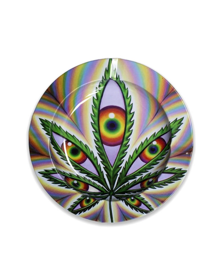 Cenicero Metal Basic Leaf 13.5 cm Psicodelic weed