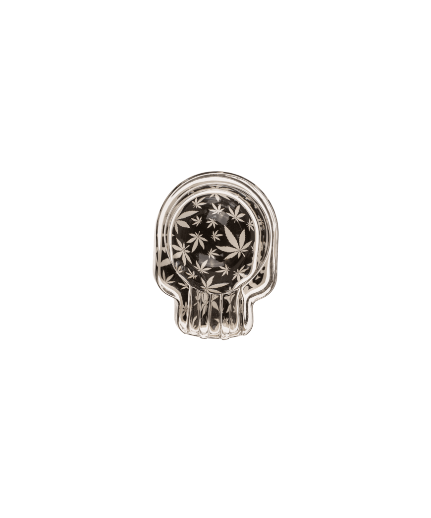 Cenicero de Cristal Calavera Fluorescente