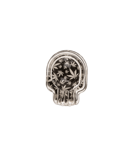 Cenicero de Cristal Calavera Fluorescente