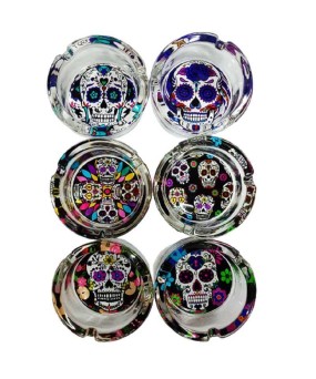 Cenicero Cristal Calaveras Mexicanas