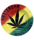 Cenicero de Metal Amsterdam Rasta Leaf