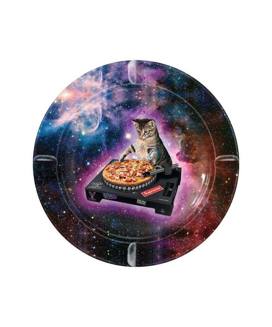 Cenicero de Metal Gato DJ