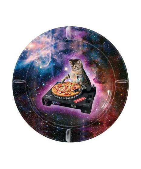 Cenicero de Metal Gato DJ