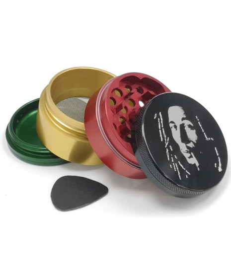 Grinder Polinizador Metal Bob Marley 56 mm